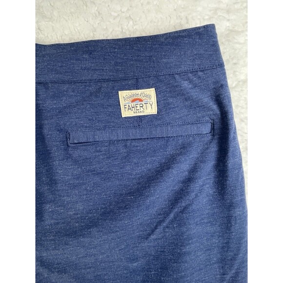 Fahrety Shorts Mens 34 Blue All Day Chino 9" Flat Front Drawstring Quick Dry - Picture 11 of 14